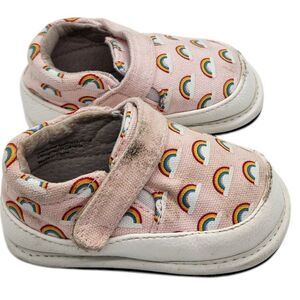 Jack and Lily Emma Rainbow Print Canvas Kicks Sneakers 12-18M Non-Slip 12M 18M
